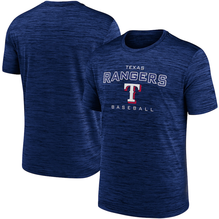 Men's Texas Rangers Blue Velocity Practice Performance T-Shirt